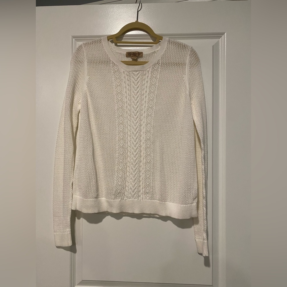 SALE Vintage America long sleeve open knit cotton sweater